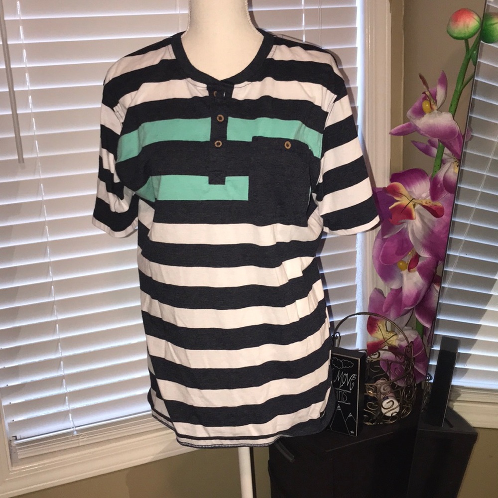 Stripped Pocket T Shirt